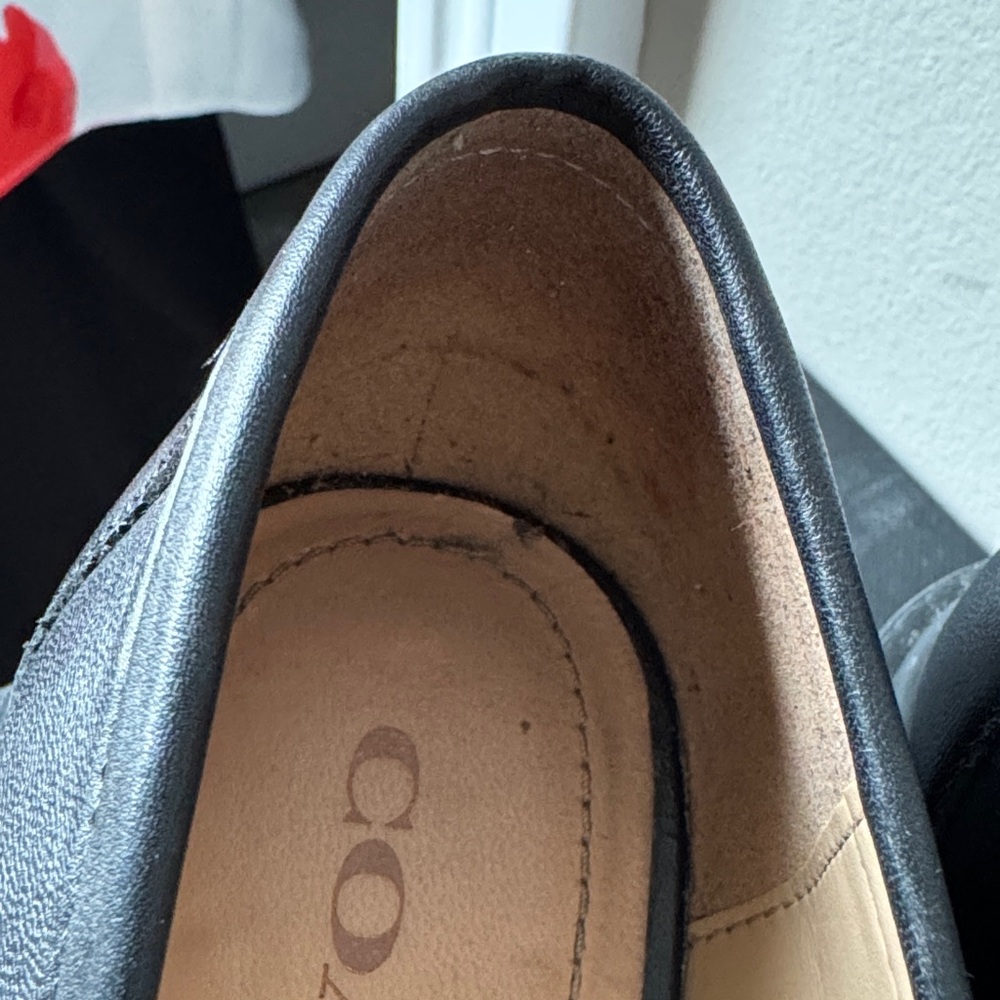Coach Black Leather Slip-On Loafers Size 7 - Picture 17 of 17